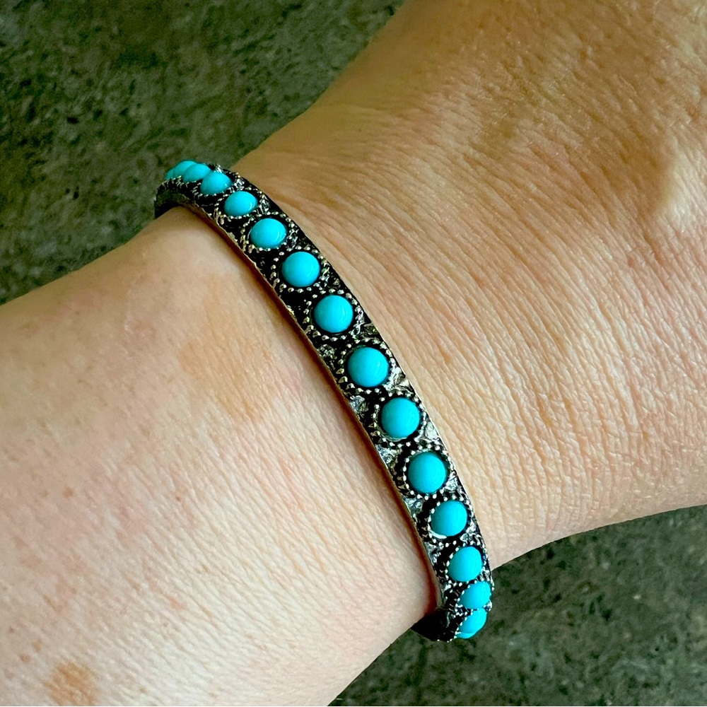 Faux Turquoise Bangle Bracelet
